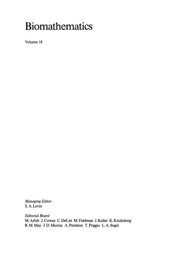 Applied Mathematical Ecology