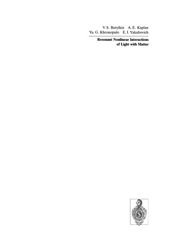 Resonant Nonlinear Interactions of Light with Matter