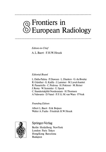 Frontiers in European Radiology