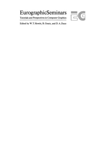 Advances in Computer Graphics: Images: Synthesis, Analysis, and Interaction
