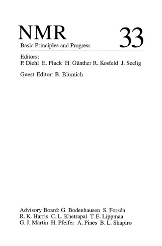 Solid-State NMR IV Methods and Applications of Solid-State NMR