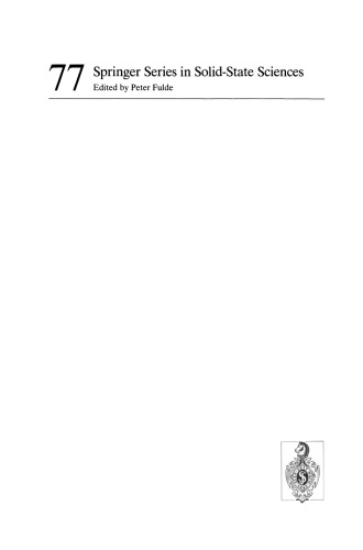 Fermi Surface Effects: Proceedings of the Tsukuba Institute Tsukuba Science City, Japan, August 27–29, 1987