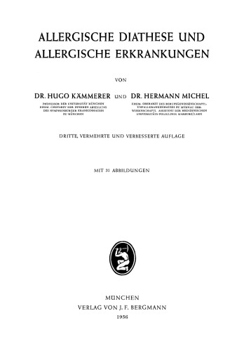 Allergische Diathese und Allergische Erkrankungen