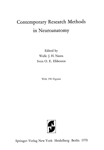 Contemporary Research Methods in Neuroanatomy