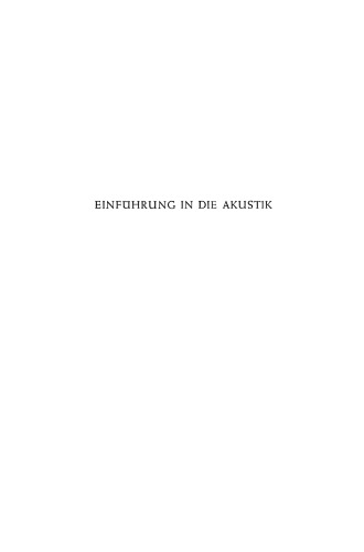 Einführung in die Akustik