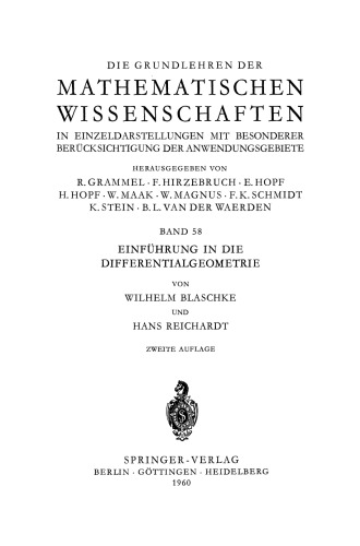Einführung in die Differentialgeometrie