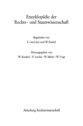 Geschichtliche Entwicklung und Grundfragen der Verfassung