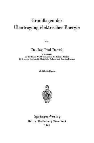 Grundlagen der Übertragung elektrischer Energie