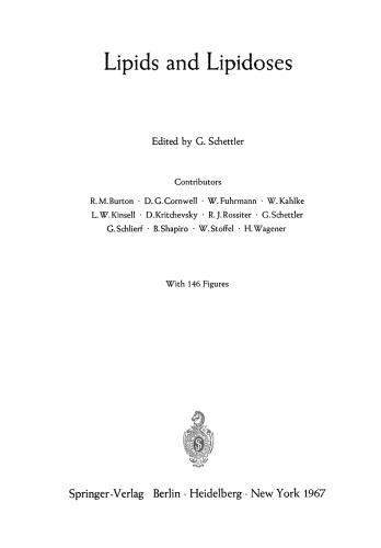 Lipids and Lipidoses
