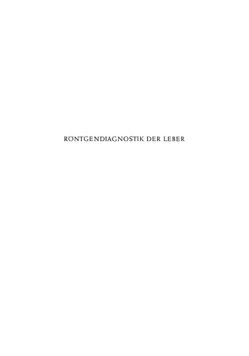 Röntgendiagnostik der Leber