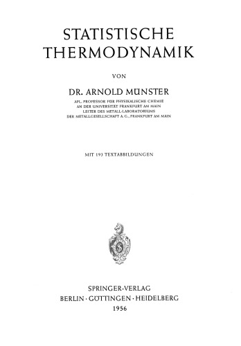 Statistische Thermodynamik