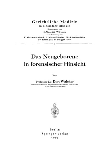 Das Neugeborene in forensischer Hinsicht
