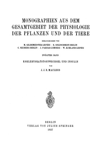 Kohlehydratstoffwechsel und Insulin