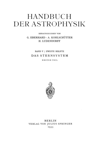 Das Sternsystem: Erster Teil