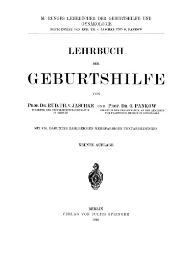 Lehrbuch der Geburtshilfe