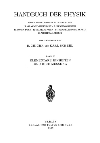 Elementare Einheiten und Ihre Messung
