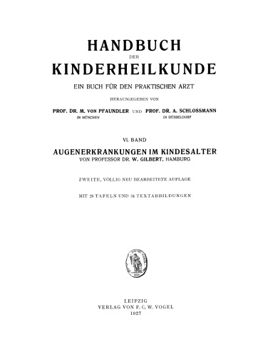 Augenerkrankungen im Kindesalter