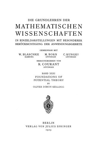 Foundations of Potential Theory