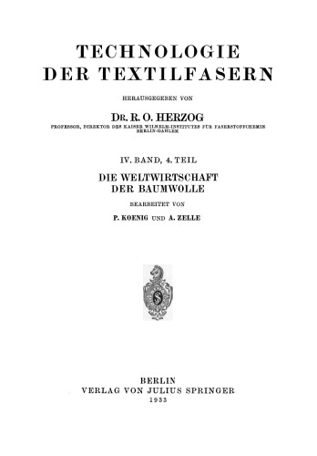 Die Weltwirtschaft der Baumwolle