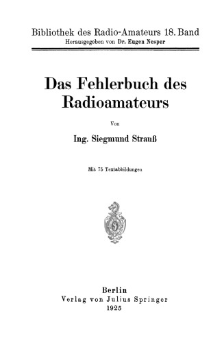 Das Fehlerbuch des Radioamateurs