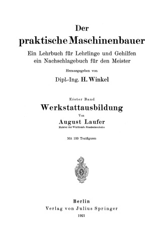 Werkstattausbildung