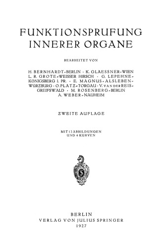 Funktionsprufung Innerer Organe