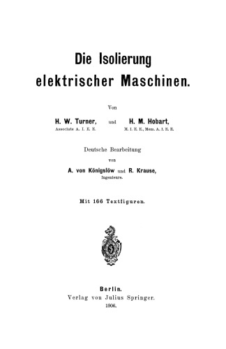 Die Isolierung elektrischer Maschinen