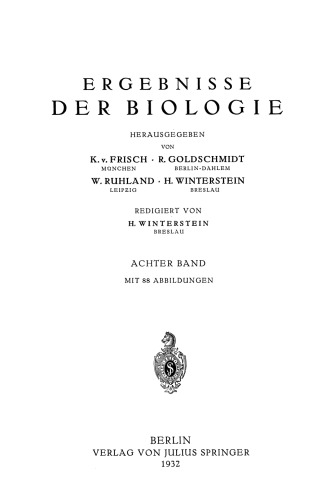 Ergebnisse der Biologie