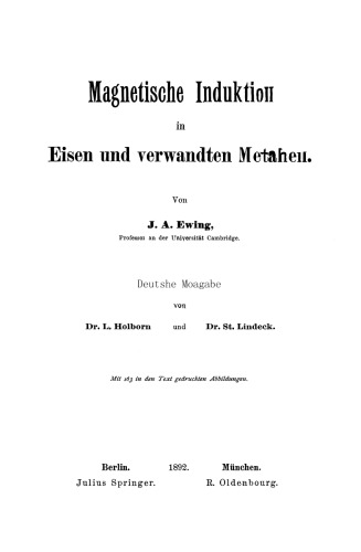 Magnetische Induktion in Eisen und verwandten Metahell