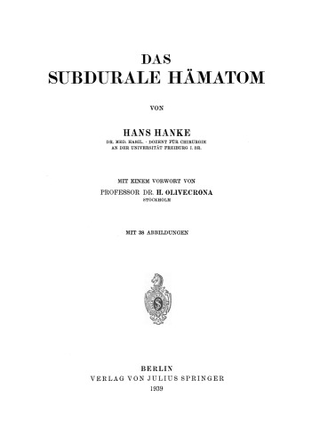 Das subdurale Hämatom