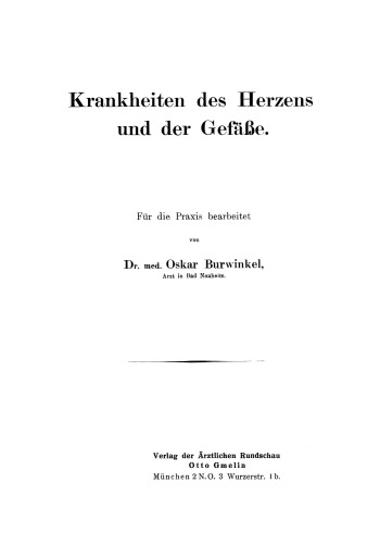 Krankheiten des Herzens und der Gefäβe