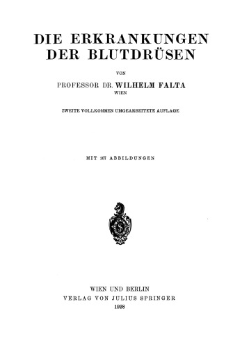 Die Erkrankungen der Blutdrüsen