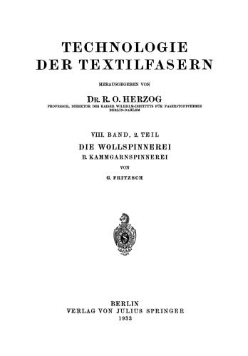 Die Wollspinnerei B. Kammgarnspinnerei