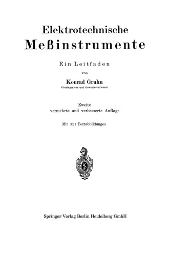 Elektrotechnische Meßinstrumente: Ein Leitfaden
