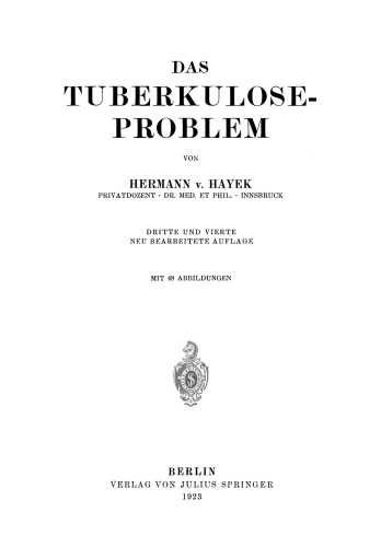 Das Tuberkuloseproblem
