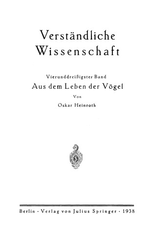 Aus dem Leben der Vögel