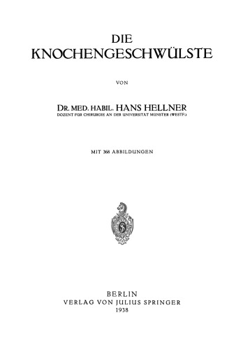 Die Knochengeschwülste