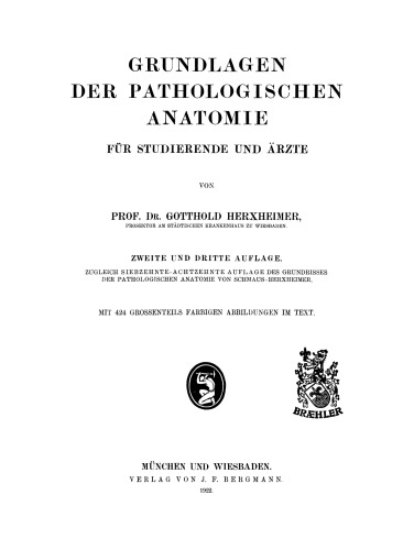 Grundlagen der Pathologischen Anatomie: Für Studierende und Ärzte