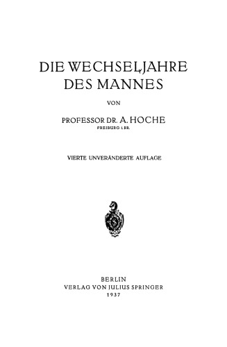 Die Wechseljahre des Mannes