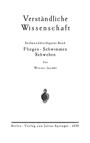 Fliegen · Schwimmen Schweben