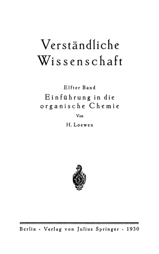 Einführung in die organische Chemie: 1. bis 5. Tausend