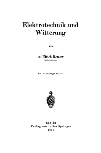 Elektrotechnik und Witterung