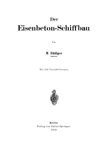 Der Eisenbeton-Schiffbau