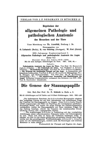 Bericht über die Sechsundvierzigste Zusammenkunft der Deutschen Ophthalmologischen Gesellschaft in Heidelberg 1927