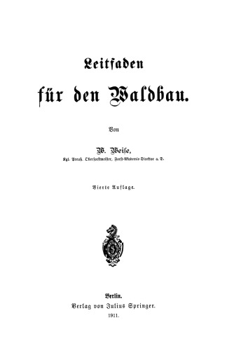 Leitfaden fur den Waldbau