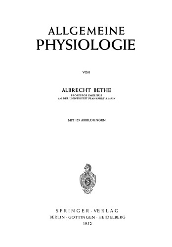 Allgemeine Physiologie