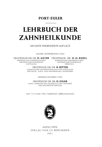 Lehrbuch der Zahnheilkunde