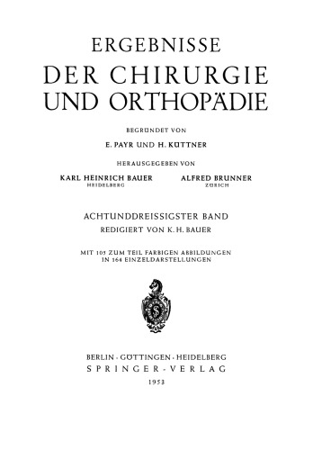 Ergebnisse der Chirurgie und Orthopädie