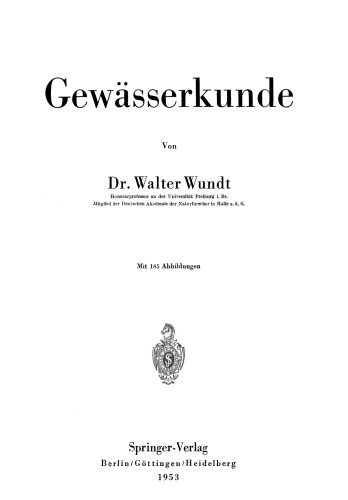 Gewässerkunde
