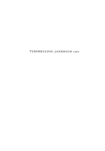 Tuberkulose-Jahrbuch 1960